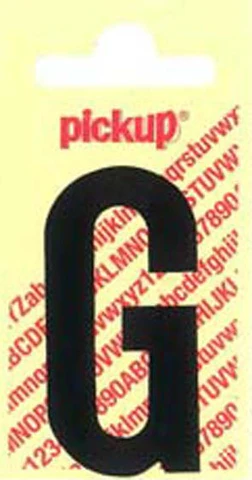 Pickup Nobel plakletter G mat zwart 150mm