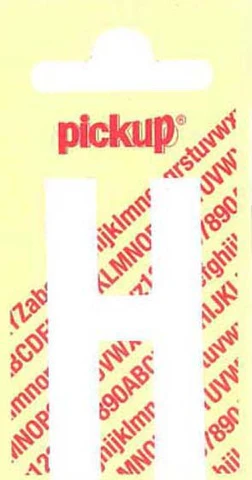 Pickup Nobel plakletter H mat wit 60mm