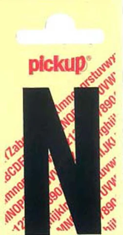 Pickup Nobel plakletter N mat zwart 90mm