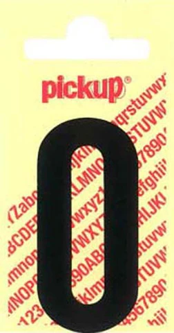 Pickup Nobel plakletter O mat zwart 150mm