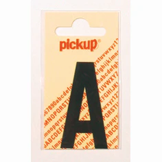 Pickup Nobel plakletter O mat zwart 60mm