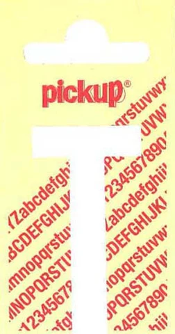 Pickup Nobel plakletter T mat wit 60mm