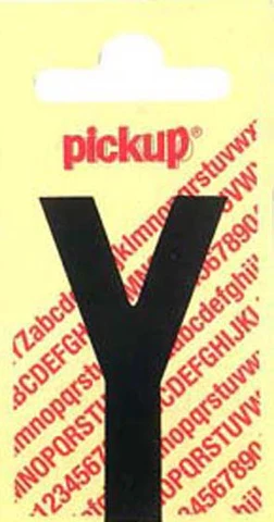 Pickup Nobel plakletter Y mat zwart 90mm