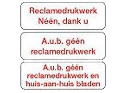 Pickup pictogram geen reclame 100x100mm