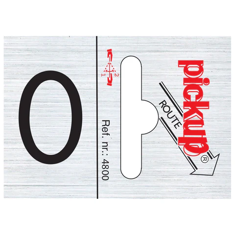Pickup pictogram route cijfer 0 25x44mm