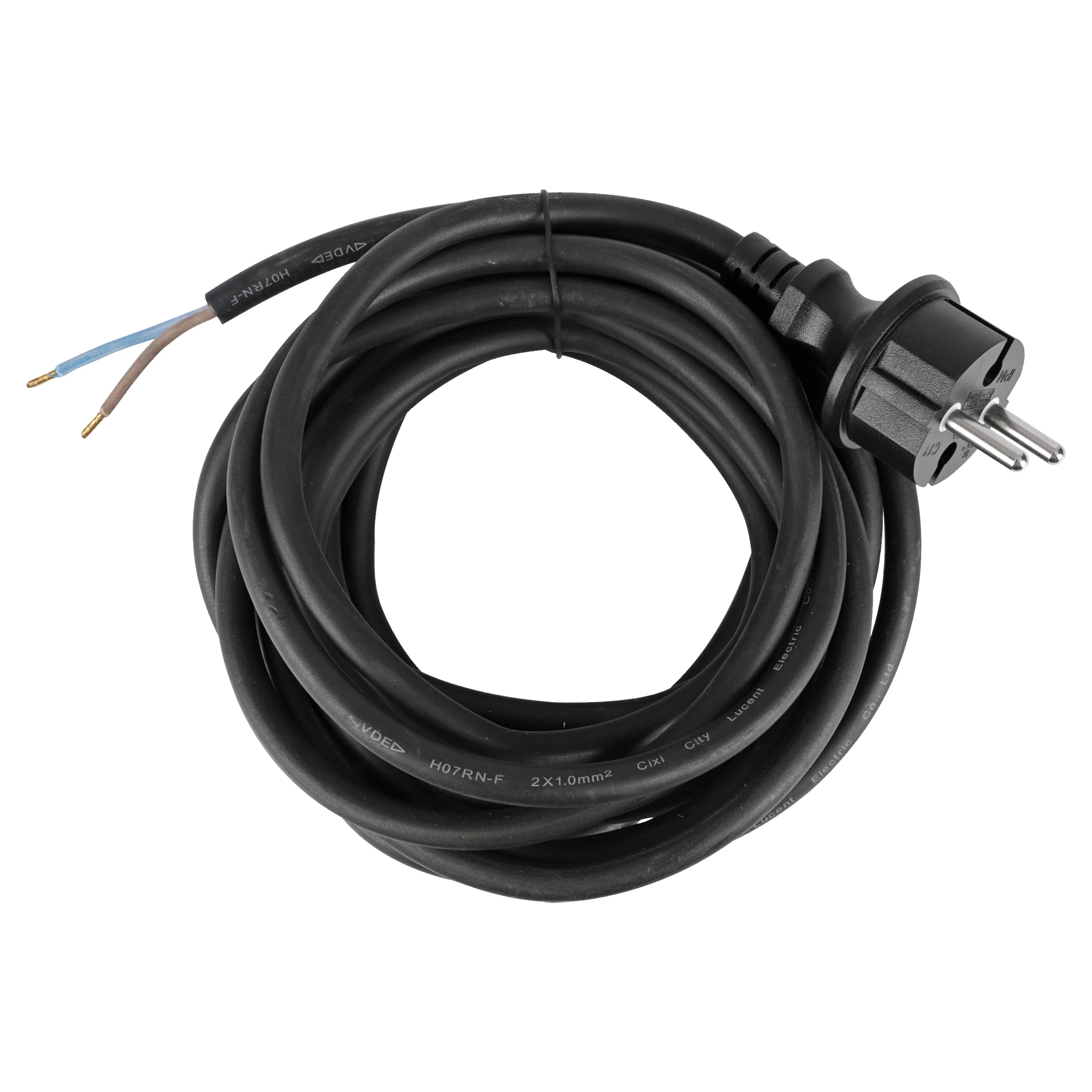 Q-Link aansluitsnoer 2x1mm randaarde zwart 5m - Image 2