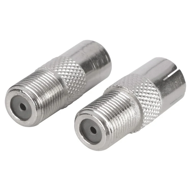 Q-Link coax adapter 1x male, 1x female zilver - Image 2