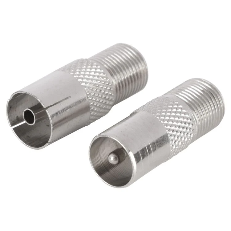 Q-Link coax adapter 1x male, 1x female zilver - Image 4