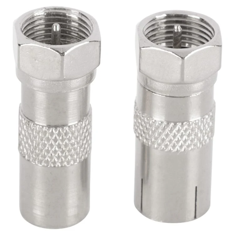 Q-Link coax adapter 1x male, 1x female zilver - Image 3