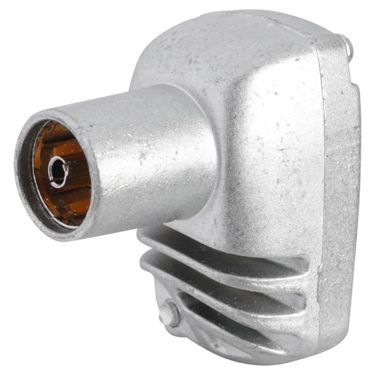 Q-Link coax stekker 1x male, 1x female haaks zilver - Image 3