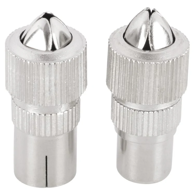 Q-Link coax stekker 1x male, 1x female recht zilver - Image 3