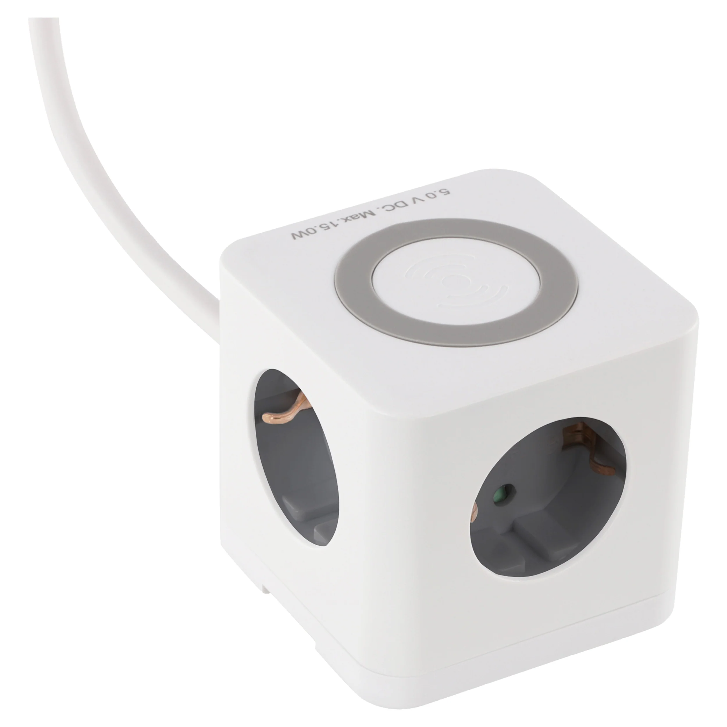 Q-Link Cube stekkerdoos 3-voudig 3x geaard, 2x USB A, 1x USB C wit 1,5m - Image 13