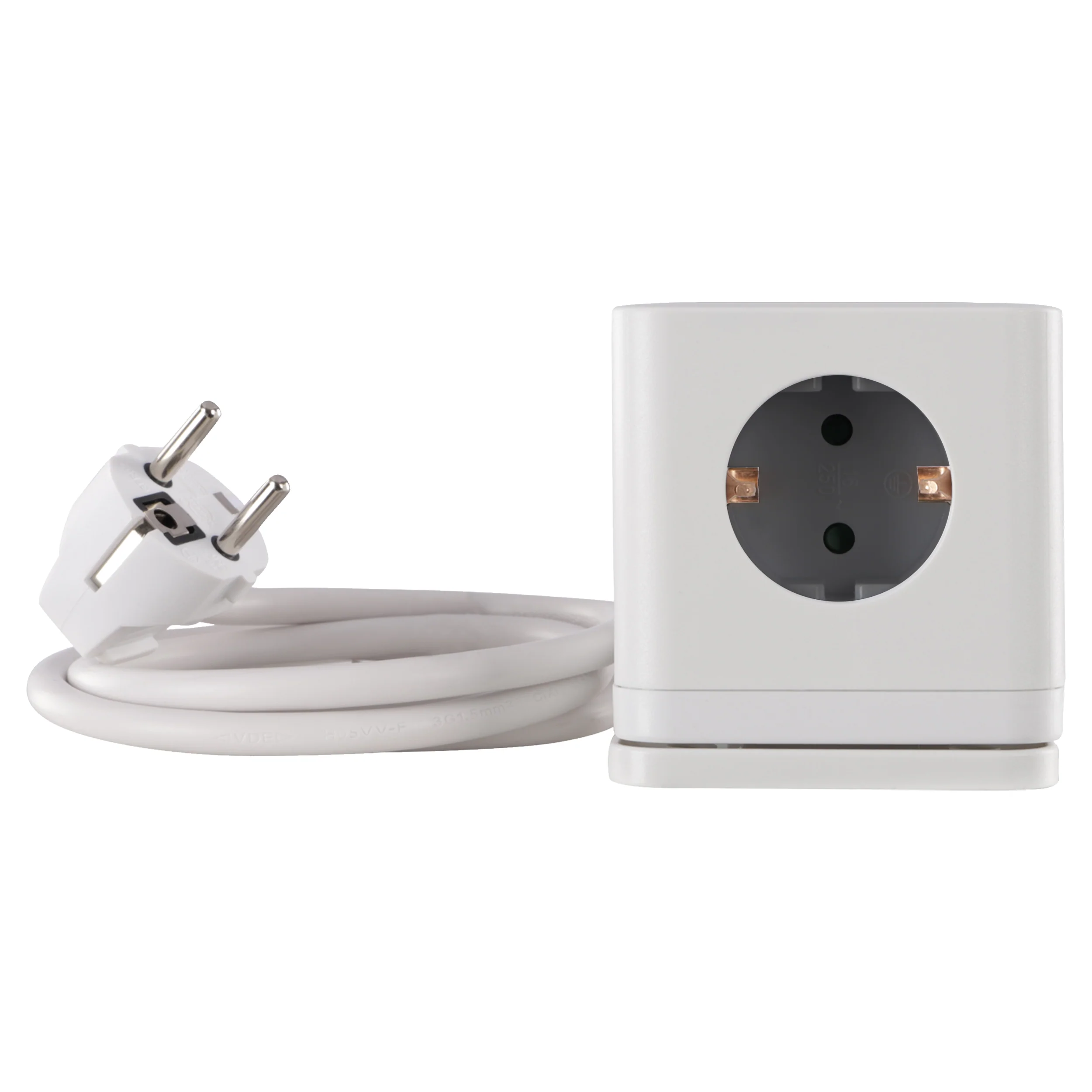 Q-Link Cube stekkerdoos 3-voudig 3x geaard, 2x USB A, 1x USB C wit 1,5m - Image 8