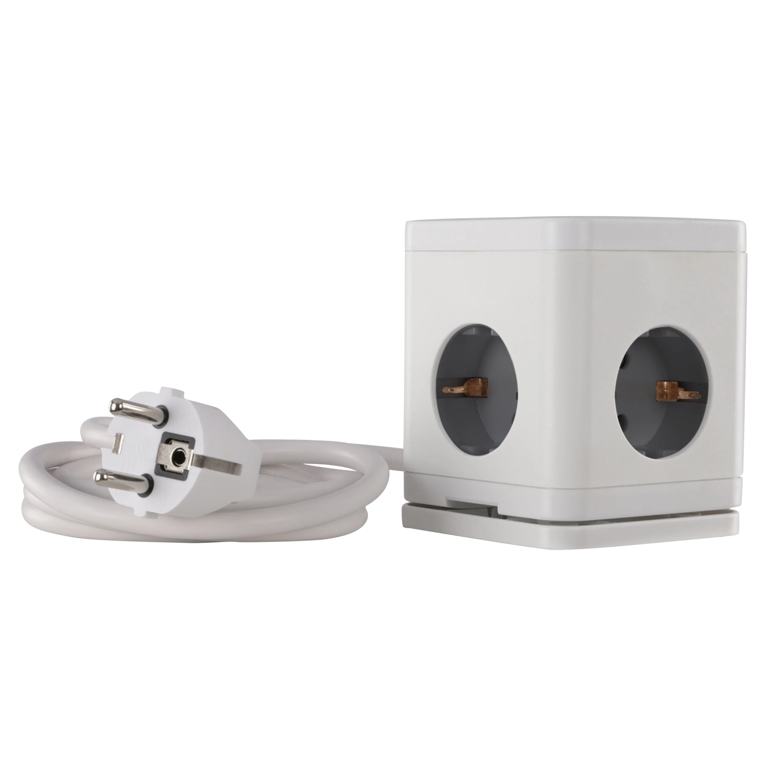 Q-Link Cube stekkerdoos 4-voudig 4x geaard, 2x USB A, 1x USB C wit 1,5m - Image 11