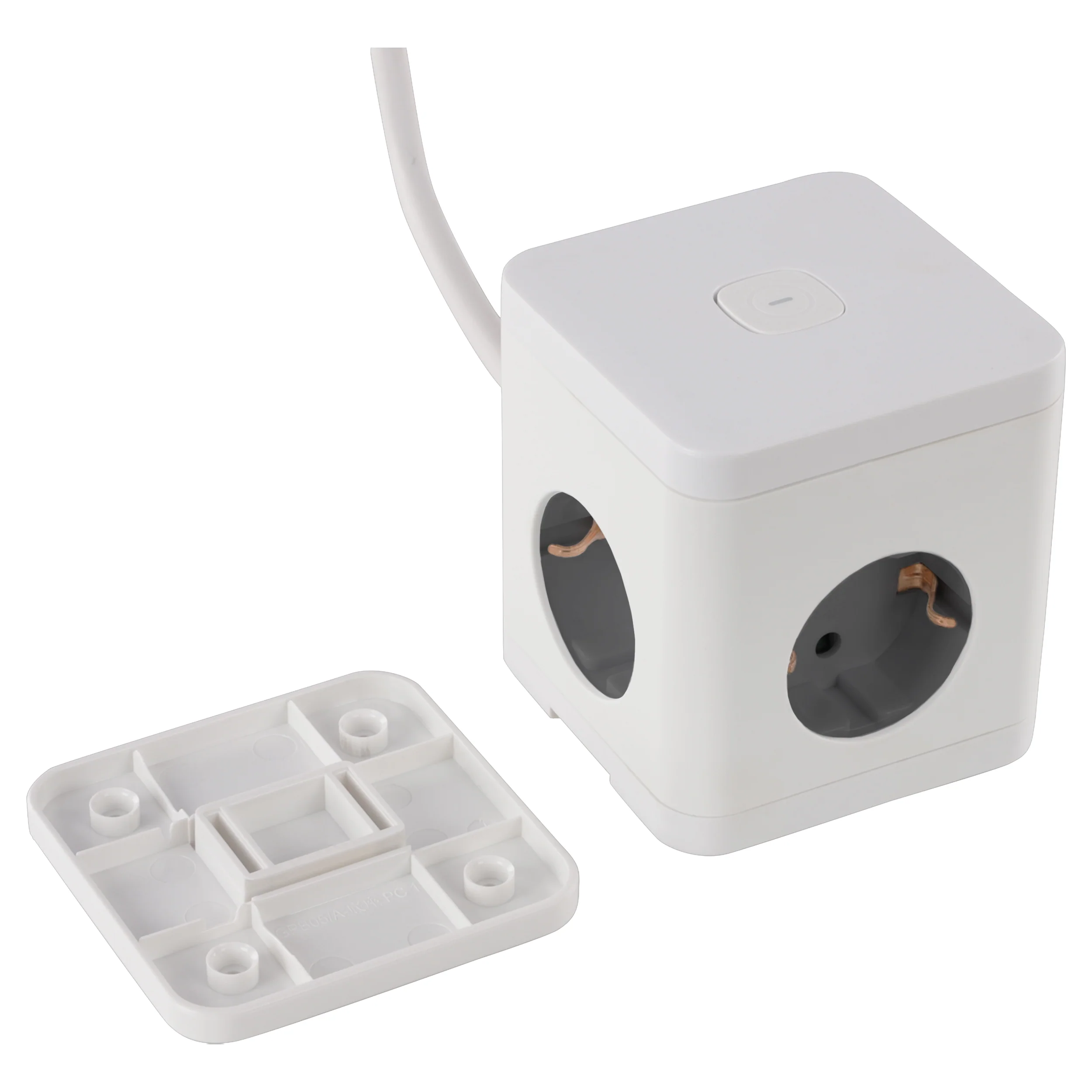 Q-Link Cube stekkerdoos 4-voudig 4x geaard, 2x USB A, 1x USB C wit 1,5m - Image 12
