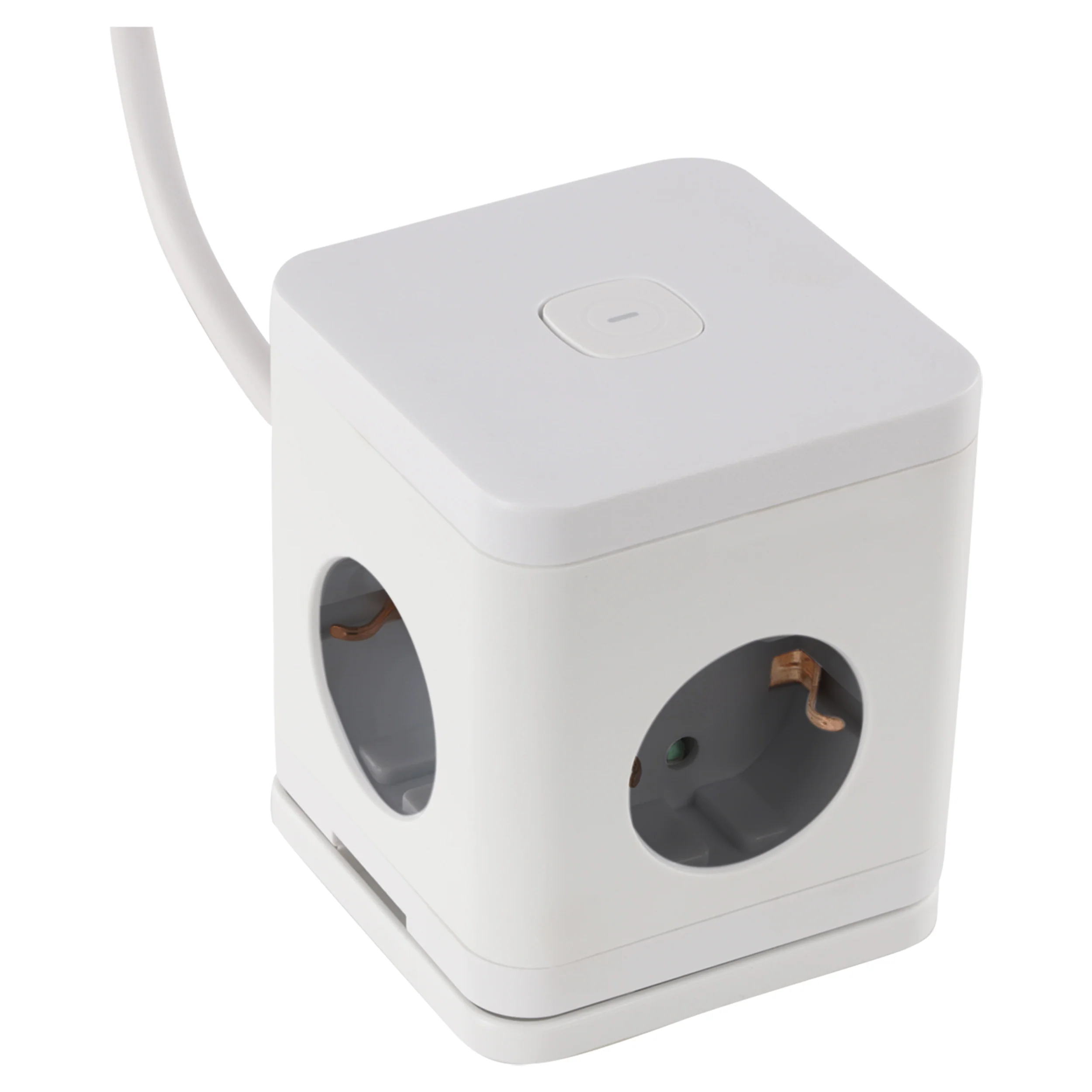 Q-Link Cube stekkerdoos 4-voudig 4x geaard, 2x USB A, 1x USB C wit 1,5m - Image 13