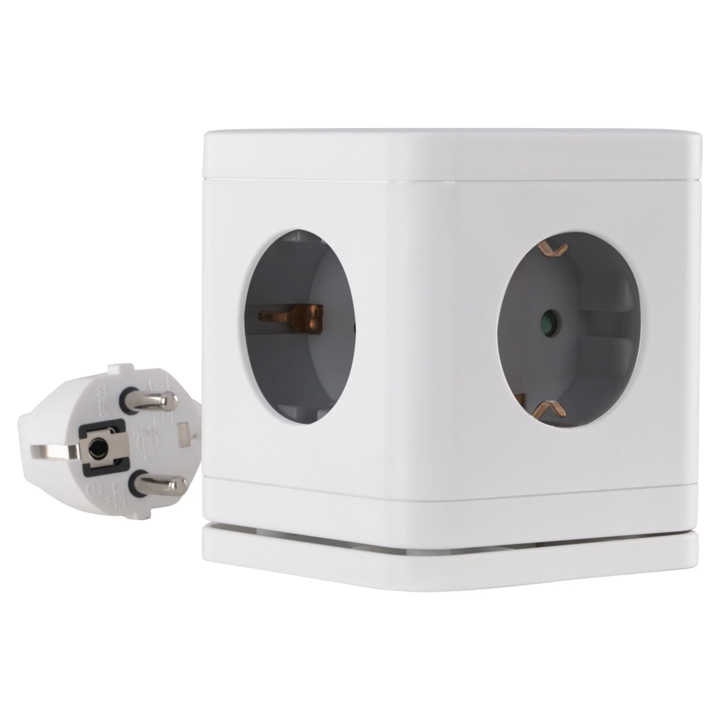 Q-Link Cube stekkerdoos 5-voudig 5x geaard wit, grijs 1,5m - Image 10