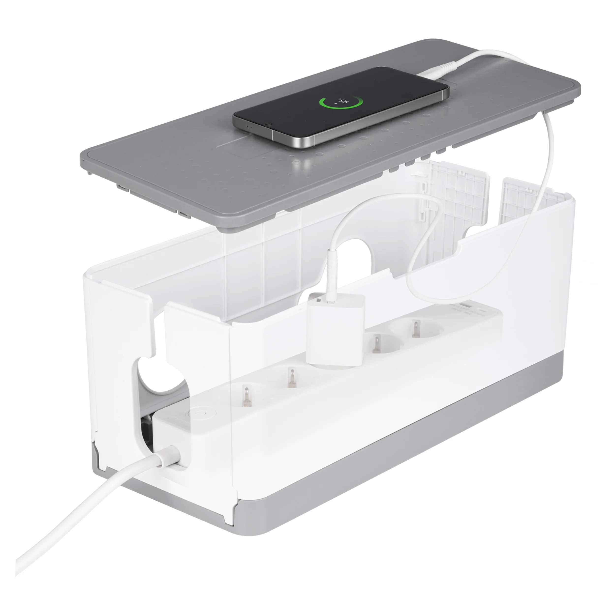 Q-Link kabel management box wit, grijs - Image 12