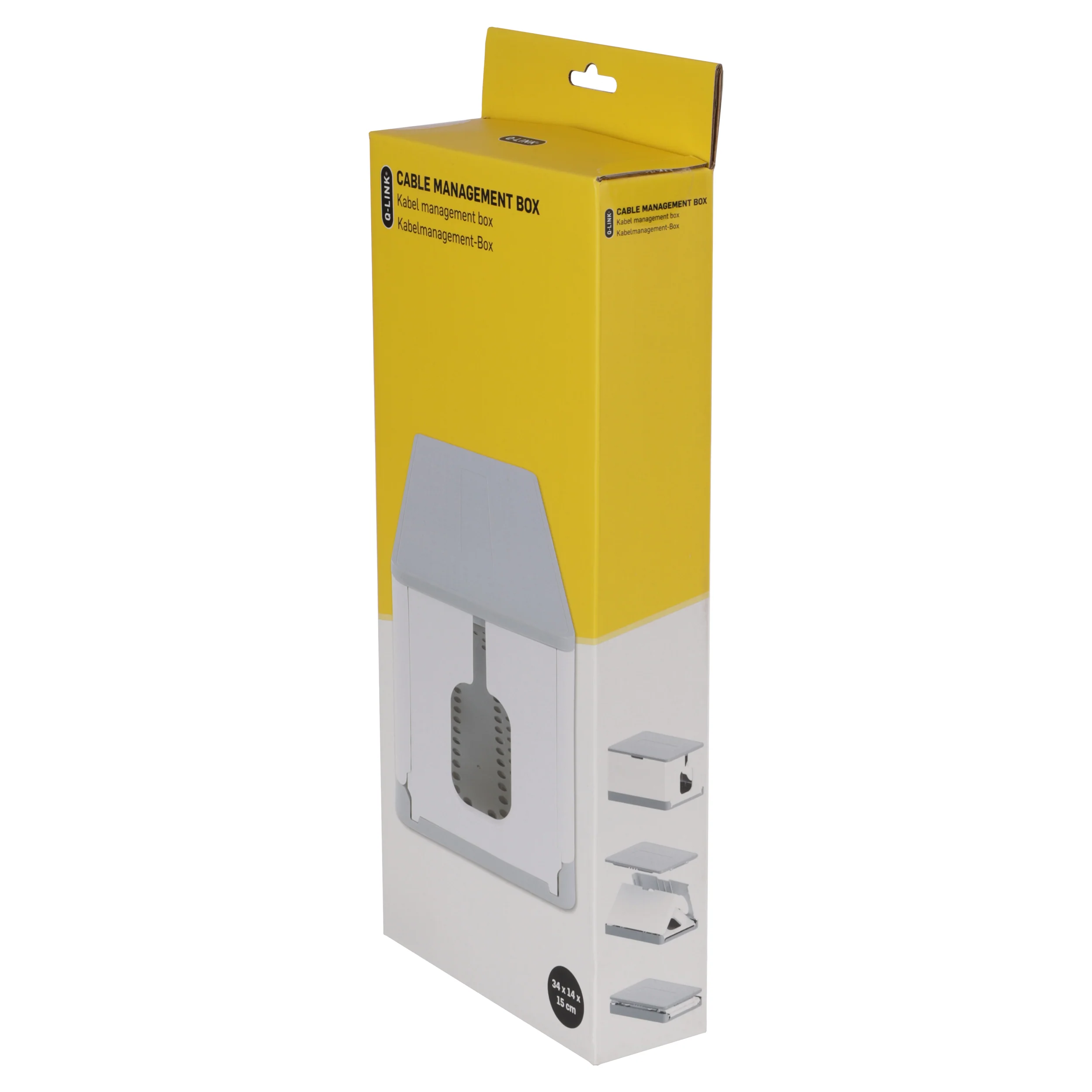 Q-Link kabel management box wit, grijs - Image 8