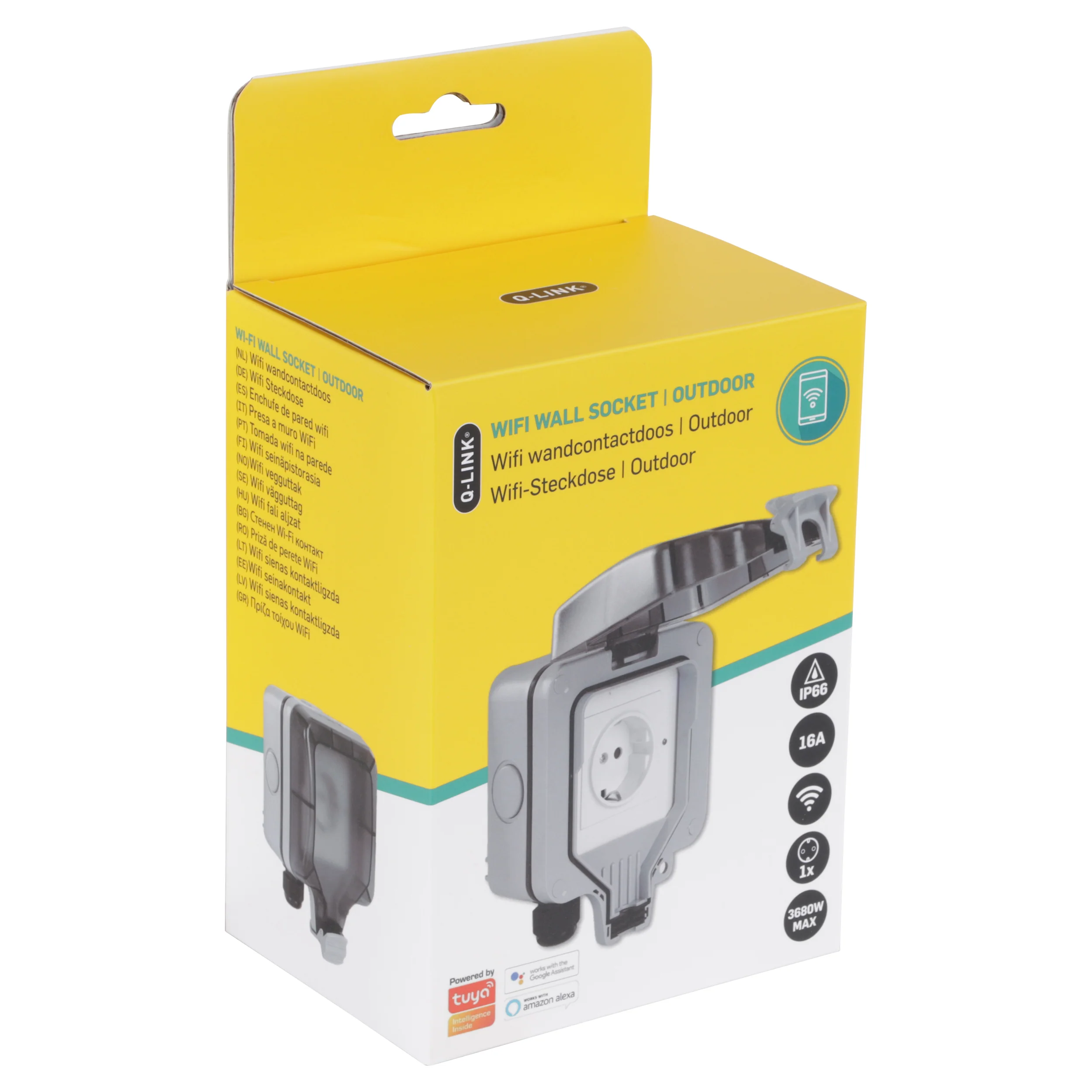 Q-Link opbouw stopcontactdoos 1-voudig randaarde grijs, zwart - Image 4