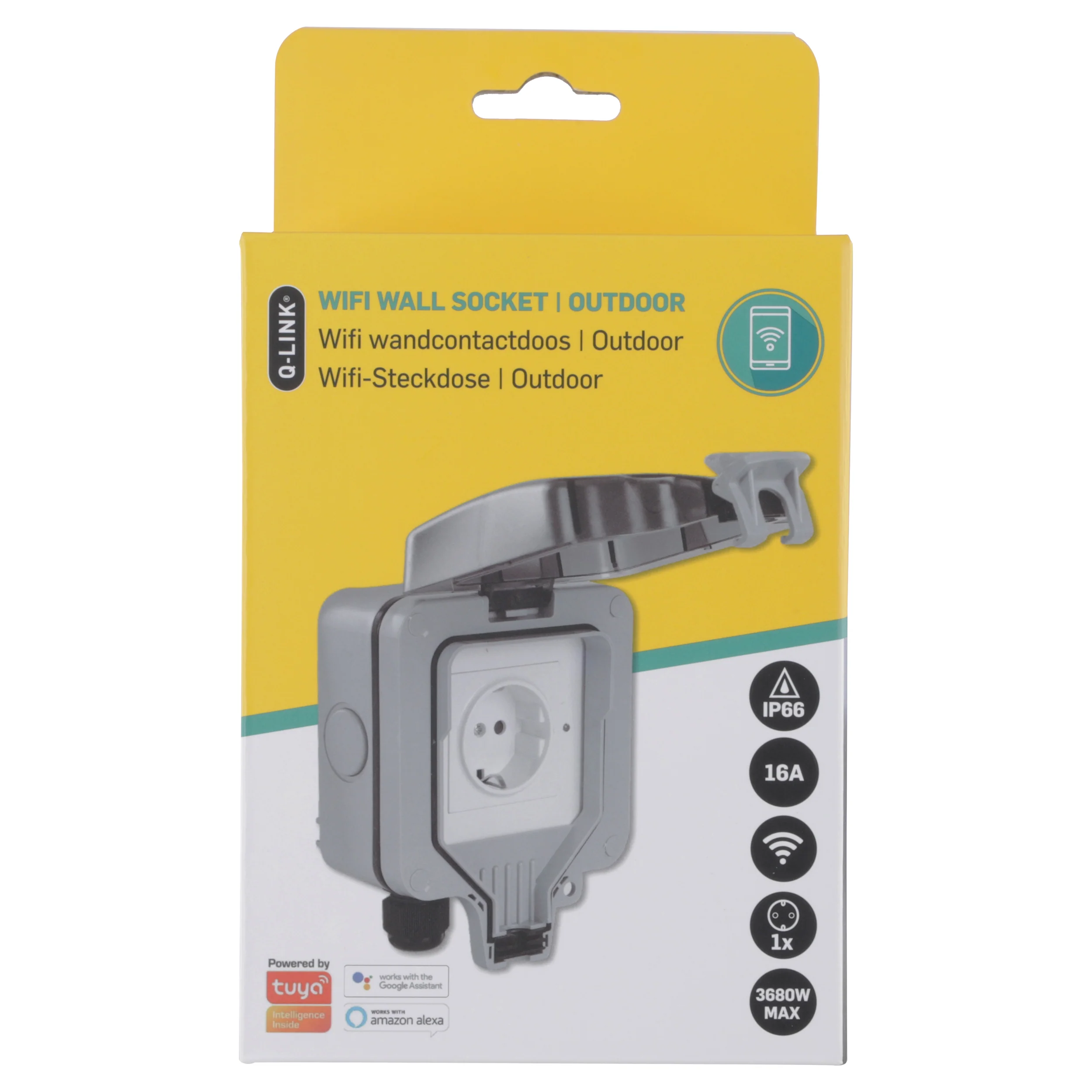 Q-Link opbouw stopcontactdoos 1-voudig randaarde grijs, zwart - Image 8