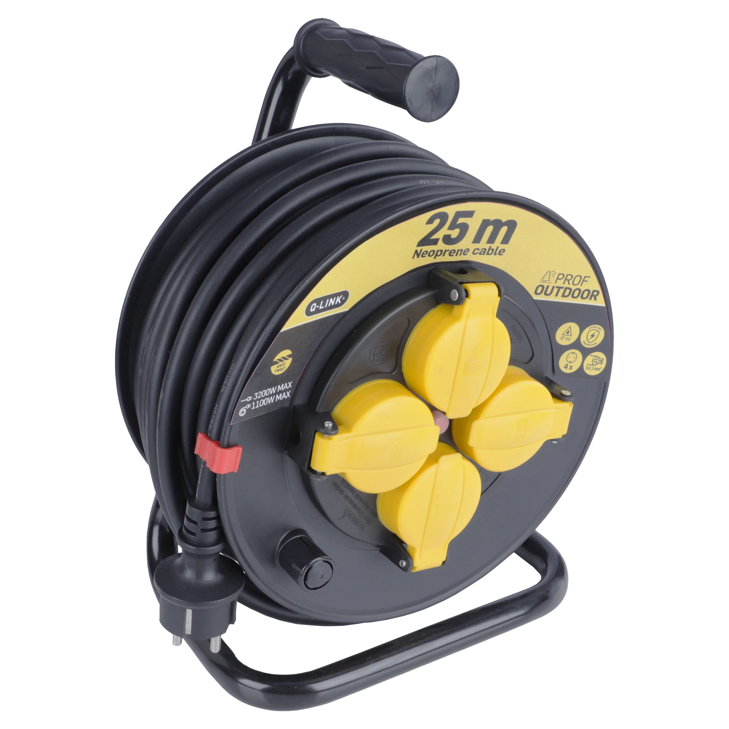 Q-Link Prof Outdoor kabelhaspel 4-voudig 25m - Image 3