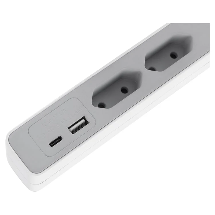Q-Link Sofa stekkerdoos 2x Euro, 1x USB A, 1x USB C wit, zwart 1,5m - Image 15