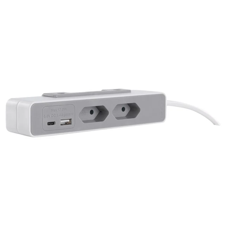 Q-Link Sofa stekkerdoos 2x Euro, 1x USB A, 1x USB C wit, zwart 1,5m - Image 8