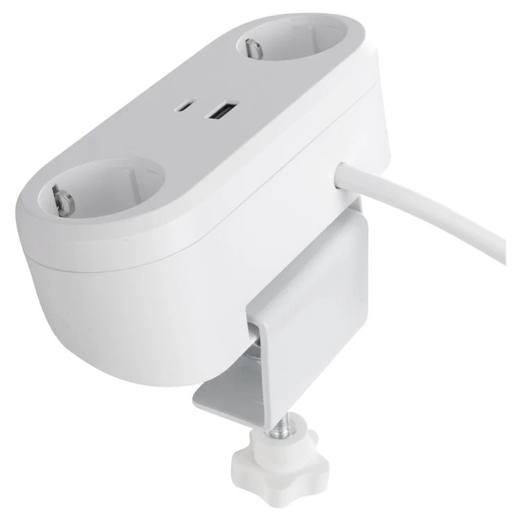 Q-Link stekkerdoos 2x geaard, 1x USB A, 1x USB C wit 1,5m - Image 2
