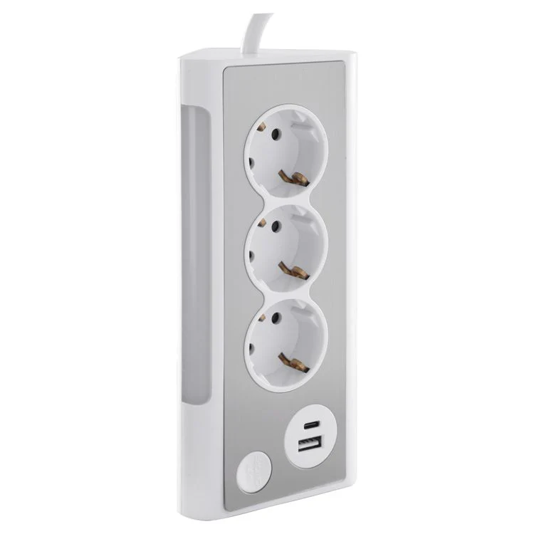 Q-Link stekkerdoos 3-voudig 3x geaard, 1x USB A, 1x USB C wit 1,5m - Image 11