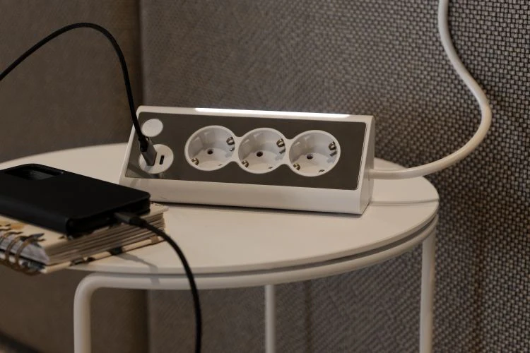 Q-Link stekkerdoos 3-voudig 3x geaard, 1x USB A, 1x USB C wit 1,5m - Image 8