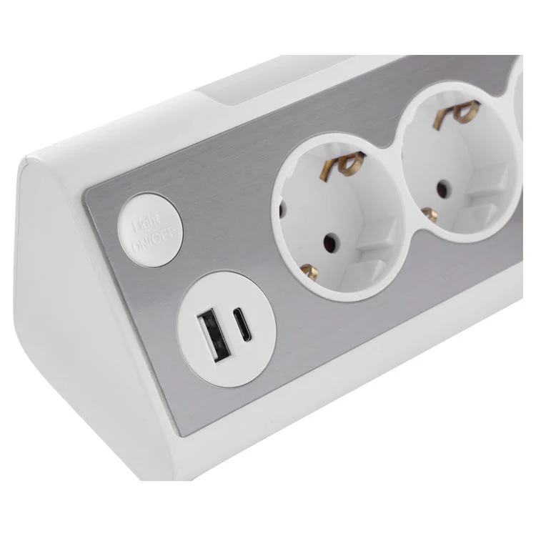 Q-Link stekkerdoos 3-voudig 3x geaard, 1x USB A, 1x USB C wit 1,5m - Image 9