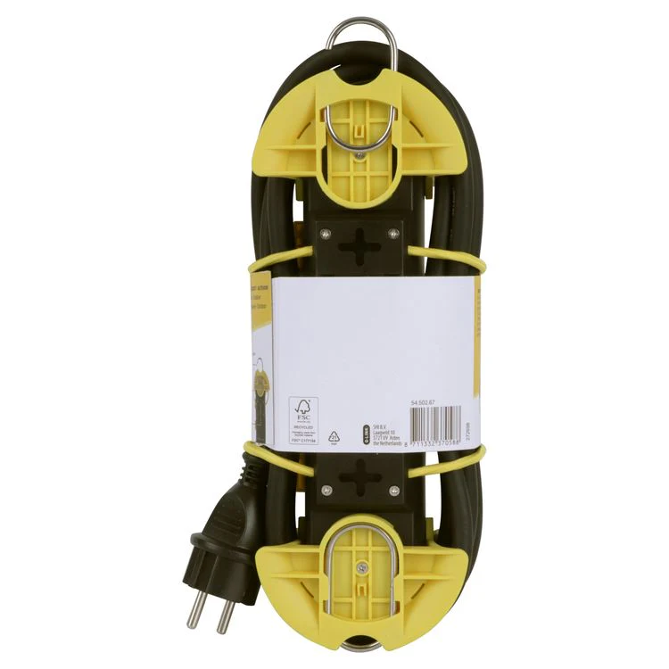 Q-Link stekkerdoos 3-voudig 3x geaard geel, zwart 3m - Image 2
