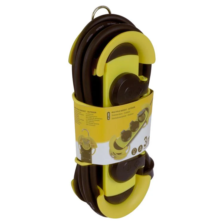 Q-Link stekkerdoos 3-voudig 3x geaard geel, zwart 3m - Image 4