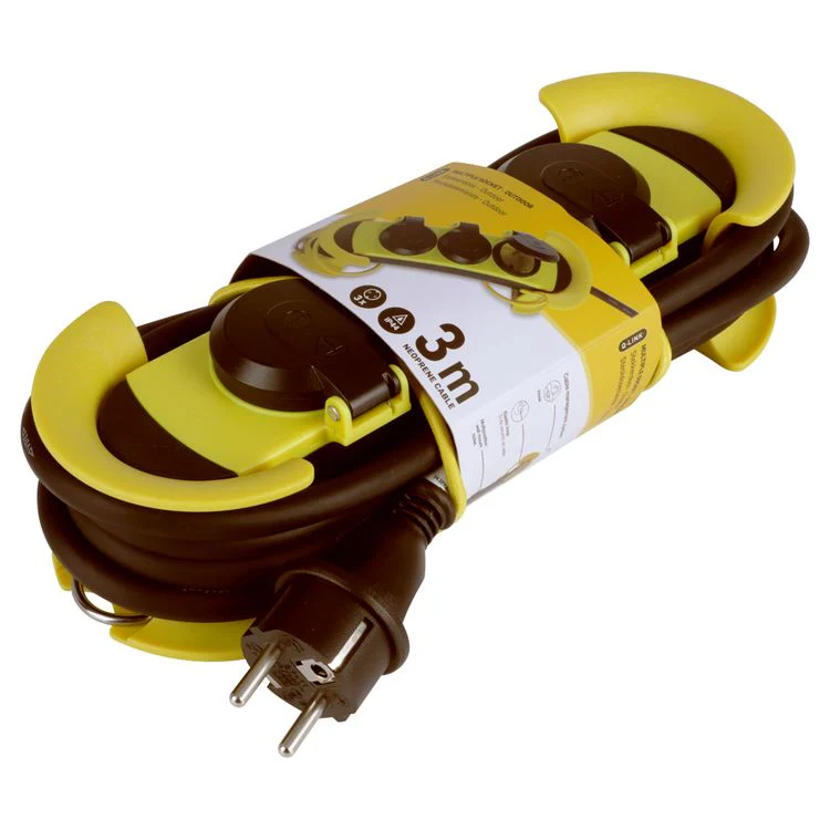 Q-Link stekkerdoos 3-voudig 3x geaard geel, zwart 3m - Image 5