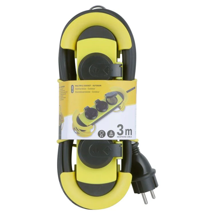 Q-Link stekkerdoos 3-voudig 3x geaard geel, zwart 3m - Image 7