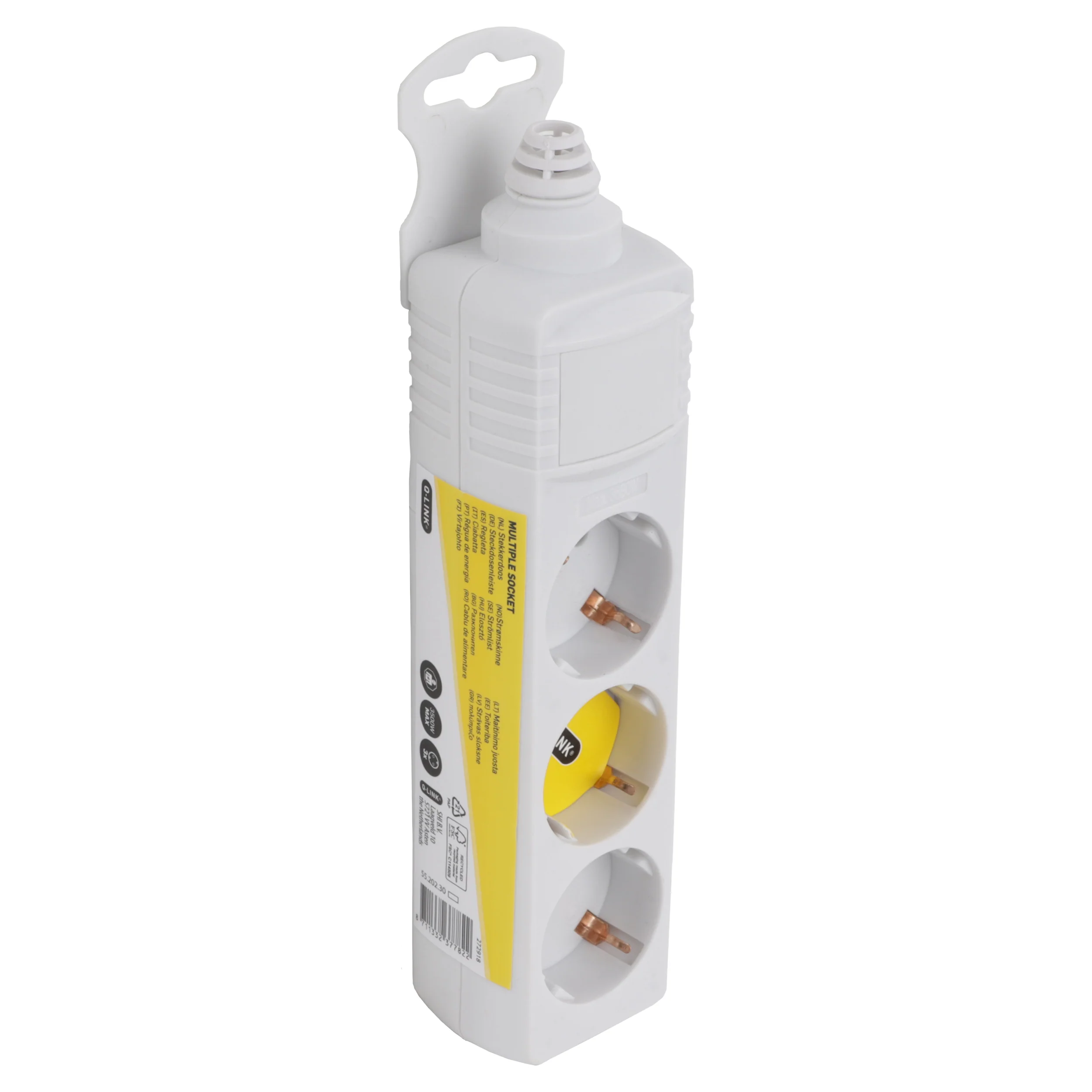 Q-Link stekkerdoos 3-voudig 3x geaard wit - Image 4