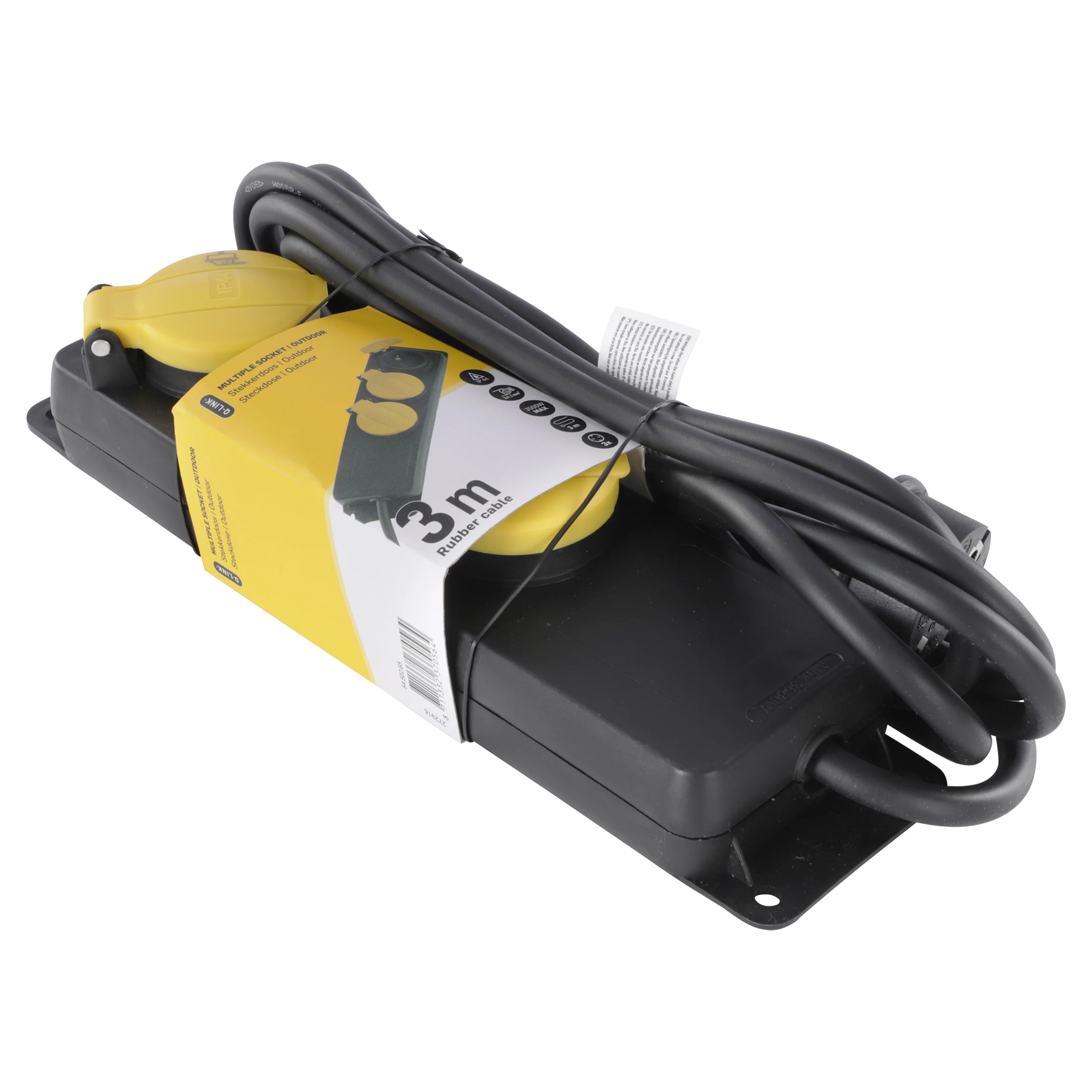 Q-Link stekkerdoos 3-voudig 3x geaard zwart 3m - Image 4