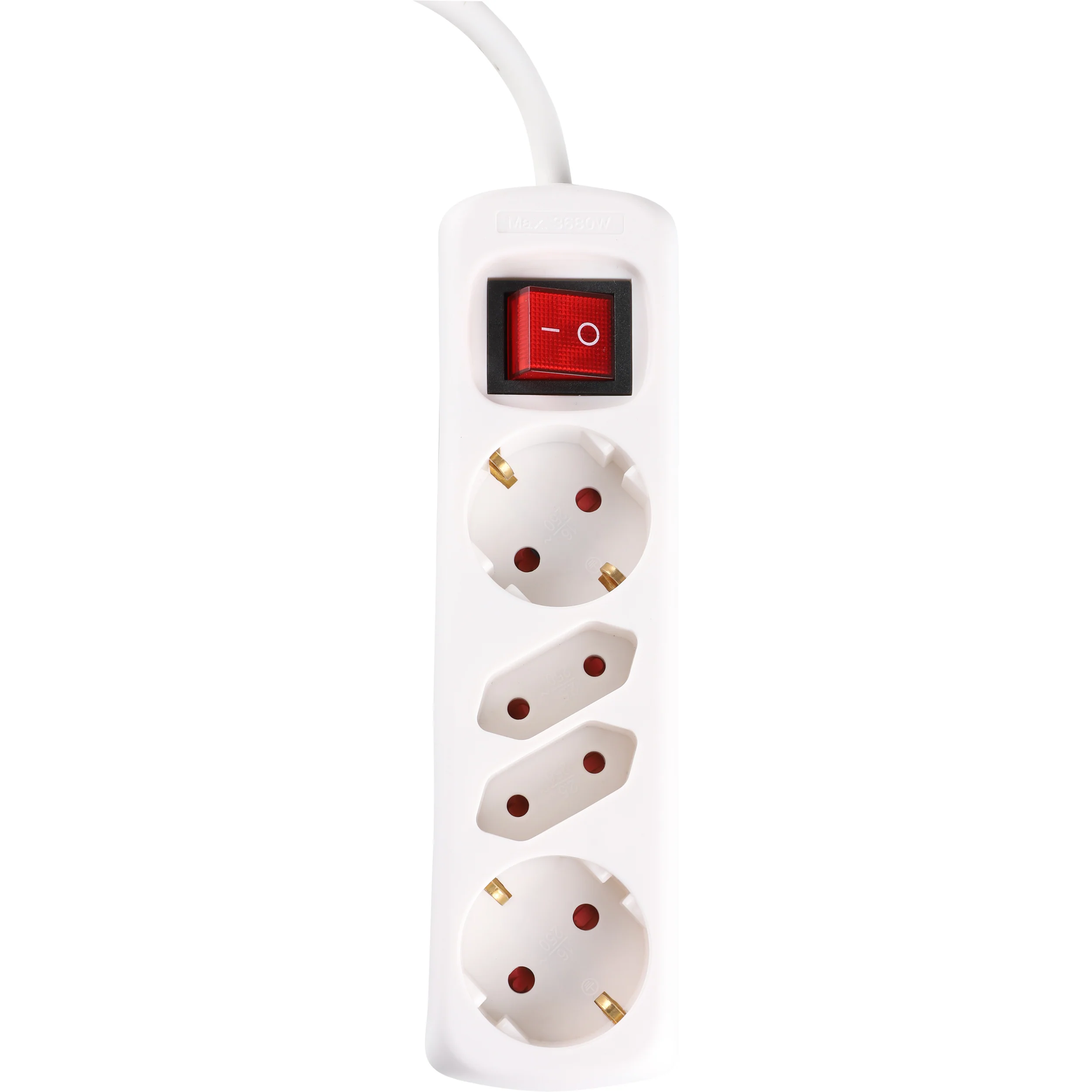 Q-Link stekkerdoos 4-voudig 2x geaard, 2x Euro wit 1,5m - Image 2