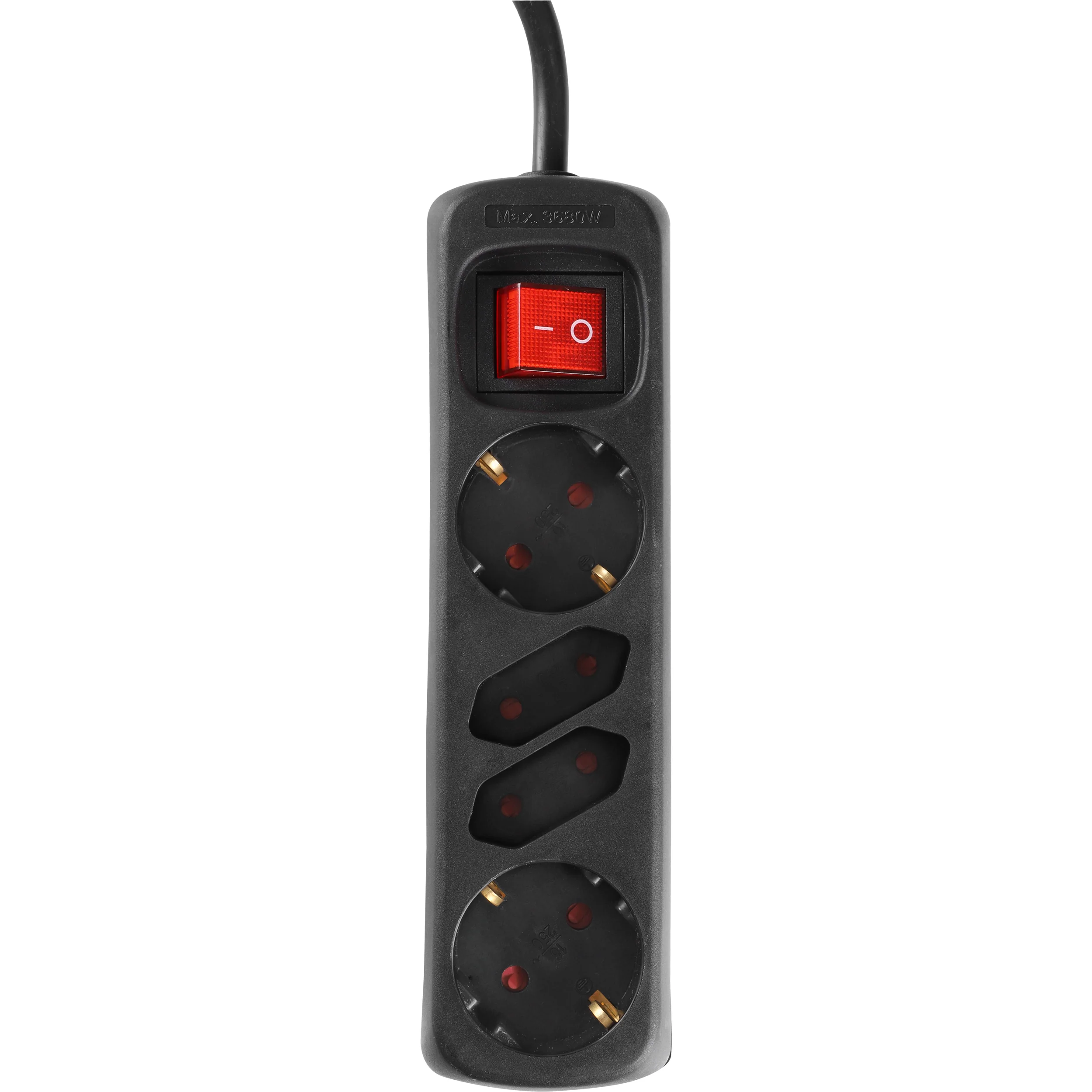 Q-Link stekkerdoos 4-voudig 2x geaard, 2x Euro zwart 1,5m - Image 2