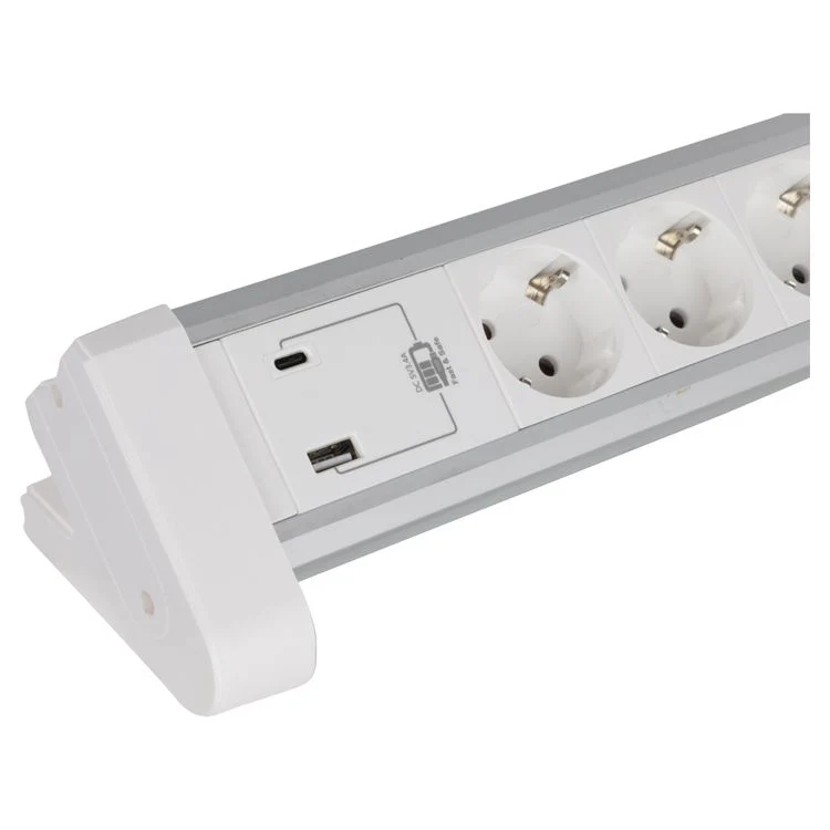 Q-Link stekkerdoos 4-voudig 4x geaard, 1x USB A, 1x USB C wit, 1,5m - Image 9