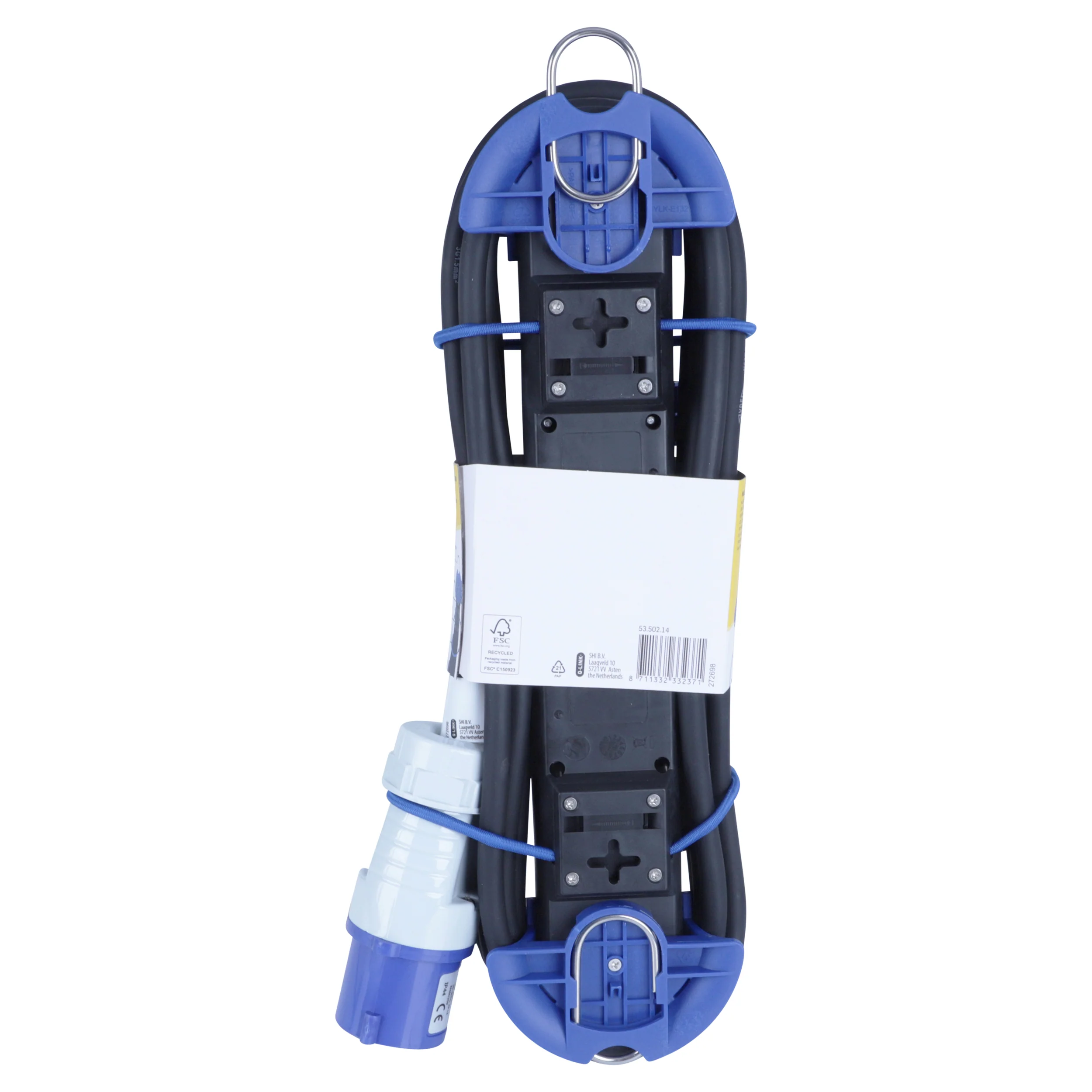 Q-Link stekkerdoos 4-voudig 4x geaard blauw 1,5m - Image 3