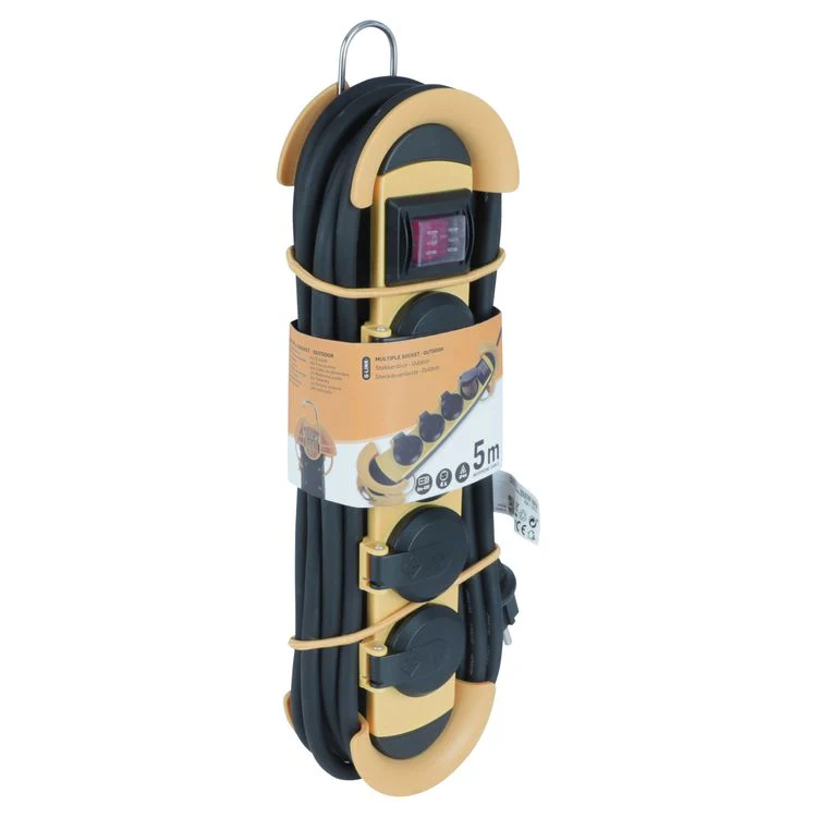 Q-Link stekkerdoos 4-voudig 4x geaard geel, zwart 5m - Image 4