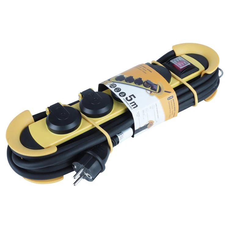 Q-Link stekkerdoos 4-voudig 4x geaard geel, zwart 5m - Image 5