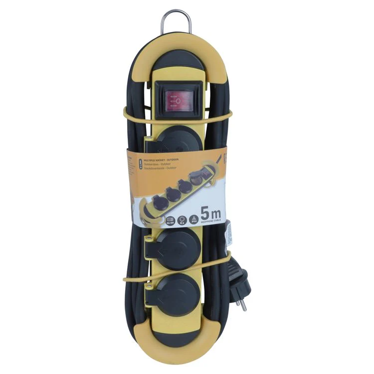 Q-Link stekkerdoos 4-voudig 4x geaard geel, zwart 5m - Image 7