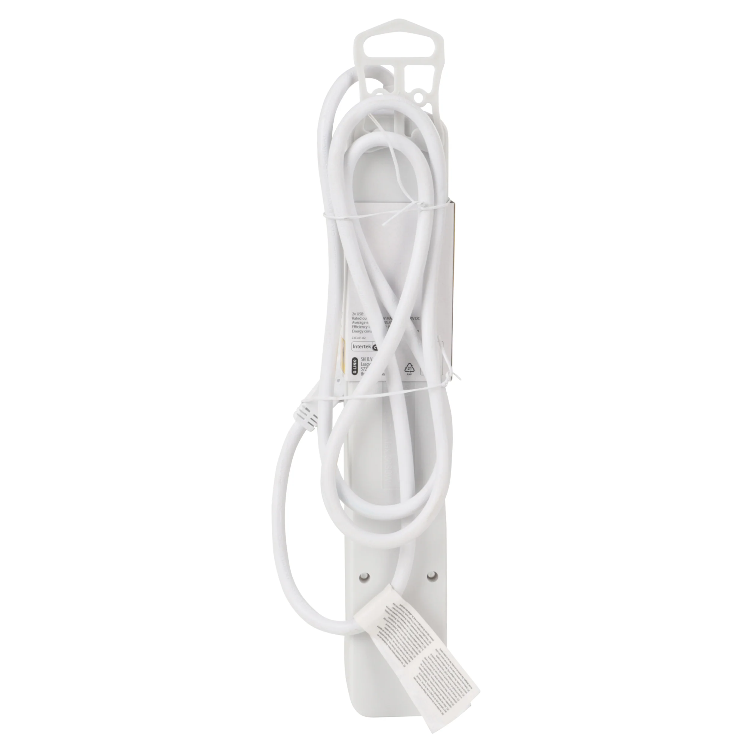 Q-Link stekkerdoos 5-voudig 5x geaard, 1x USB A, 1x USB C wit 1,5m - Image 2