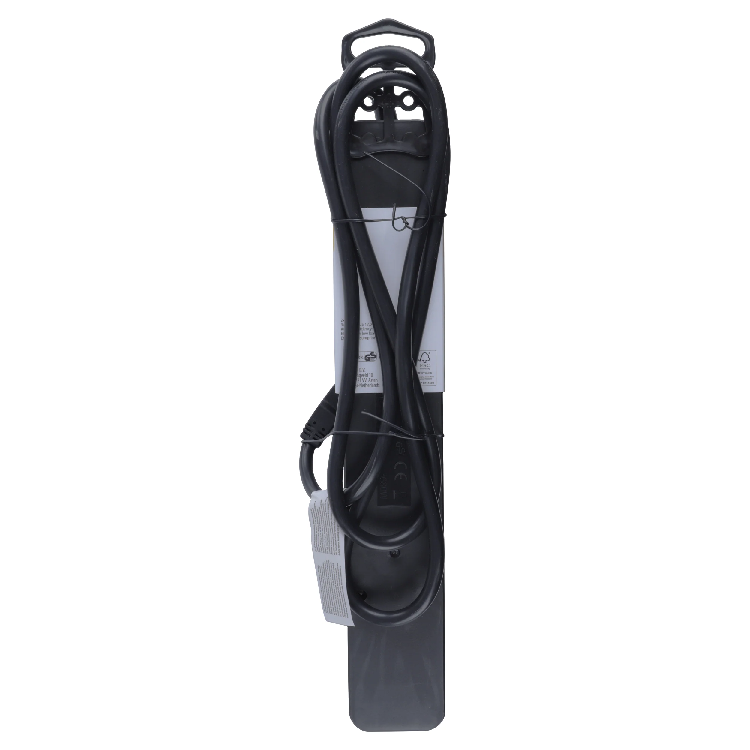Q-Link stekkerdoos 5-voudig 5x geaard, 1x USB A, 1x USB C zwart 1,5m - Image 2