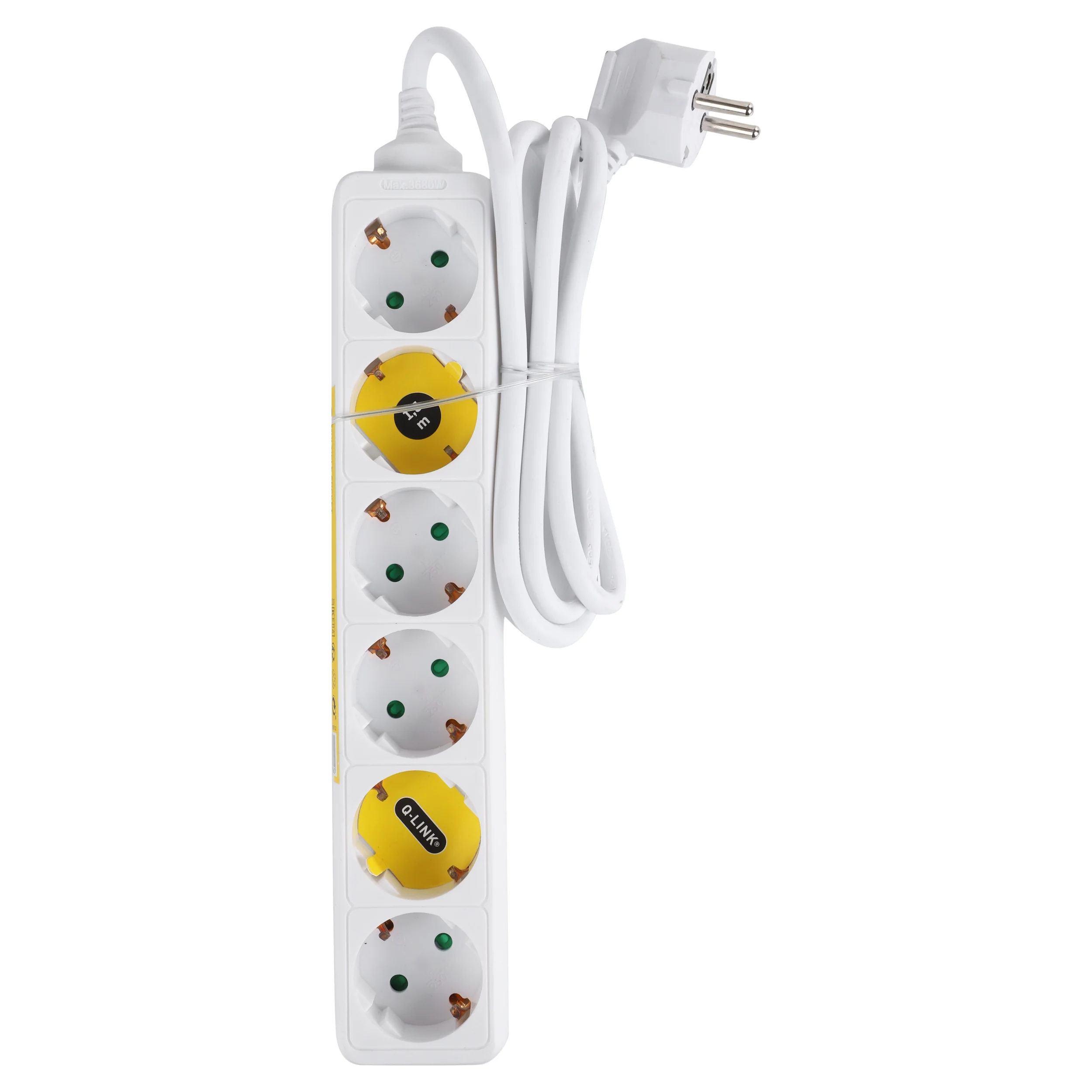 Q-Link stekkerdoos 6-voudig wit 1,5m - Image 3