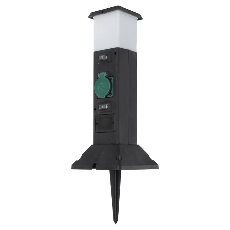 Q-Link tuinpaal 2-voudig 2x geaard zwart - Image 10