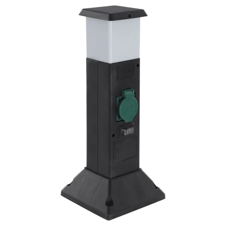 Q-Link tuinpaal 2-voudig 2x geaard zwart - Image 2